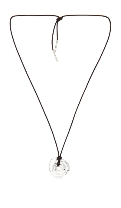 Loren Stewart Tumbled Shell On Cord In Metallic