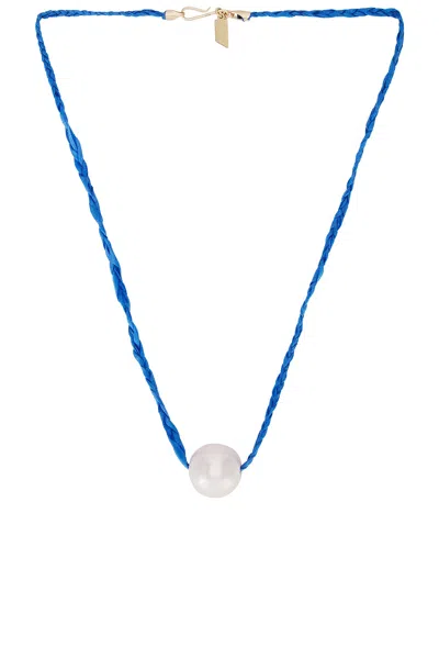Loren Stewart Uno Pearl On Silk Necklace In 14k Yellow Gold