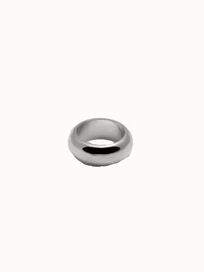 Loren Stewart Women's Puff Cigar Band Ring In Silver