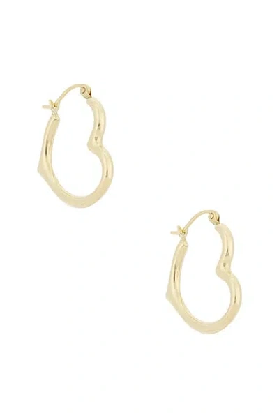 Loren Stewart Xl Heart Feels Hoop Earrings In Gold