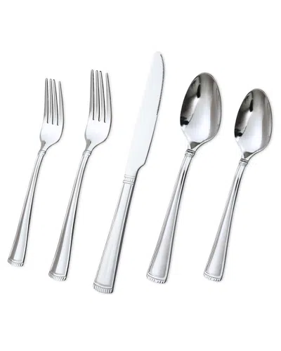 Lorena 20pc Silver Stainless Steel Flatware Set