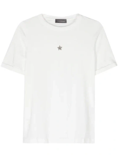 Lorena Antoniazzi Acquarius Star-appliqué T-shirt In White