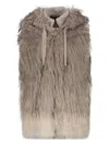 Lorena Antoniazzi Alpaca Fur Vest In Neutrals