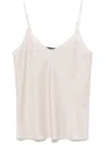 Lorena Antoniazzi Beige Tank Top With Adjustable Straps In White