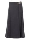 Lorena Antoniazzi Belted A-line Skirt In Gray