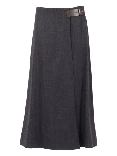 LORENA ANTONIAZZI BELTED A-LINE SKIRT