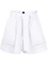 Lorena Antoniazzi Belted Cotton Shorts In White