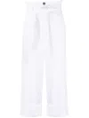 LORENA ANTONIAZZI BELTED HIGH-WAISTED TROUSERS