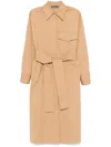 Lorena Antoniazzi Belted Midi Dress In 褐色