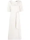 Lorena Antoniazzi Belted Midi Dress In Neutrals