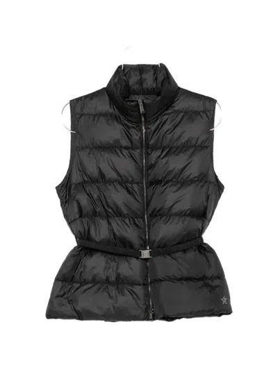Lorena Antoniazzi Belted Quilted Gilet In Black