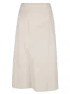 Lorena Antoniazzi Belted Waist Midi Skirt In Medium White