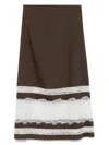 Lorena Antoniazzi Midirock Mit Spitzendetail In Brown