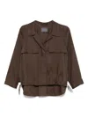 Lorena Antoniazzi Twill-hemdjacke In Brown