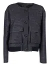 Lorena Antoniazzi Button Patch-pocket Jacket In Gray