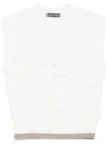 Lorena Antoniazzi Cable-knit Knitted Top In Neutrals
