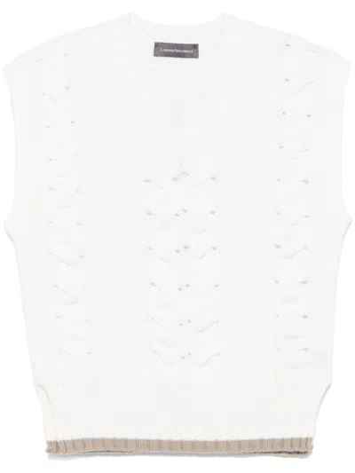 Lorena Antoniazzi Cable-knit Knitted Top In Neutrals