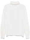 Lorena Antoniazzi Cable-knit Turtleneck Sweater In White