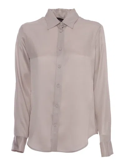 Lorena Antoniazzi Camicia Satin In Gray