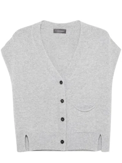 Lorena Antoniazzi Cashmere Vest In Grey