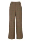 Lorena Antoniazzi Check-pattern Trousers In Brown