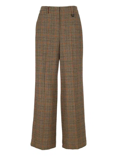 LORENA ANTONIAZZI CHECK-PATTERN TROUSERS