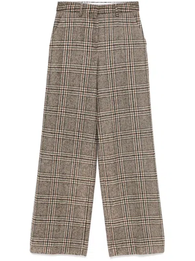 Lorena Antoniazzi Checked Trousers In Nude