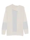 Lorena Antoniazzi Chevron-pattern Sweater In White