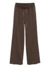 Lorena Antoniazzi Chocolate Brown Drawstring Trousers In Brown
