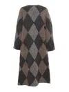 Lorena Antoniazzi Knit Coat In Gray