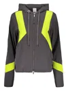 Lorena Antoniazzi Technical Fabric Hooded Jacket In Grey