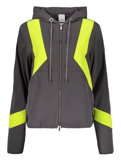 LORENA ANTONIAZZI CONTRAST-PANEL HOODED JACKET