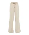 Lorena Antoniazzi Cotton-blend Track Pants In Nude
