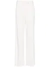 Lorena Antoniazzi Crepe Straight Trousers In Neutrals
