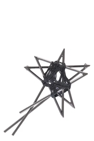 Lorena Antoniazzi Decorative Brooch In Grey