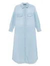 Lorena Antoniazzi Light Blue Denim Maxi Dress In Blue