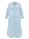 Lorena Antoniazzi Light Blue Denim Maxi Dress In Blue