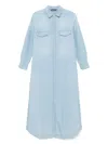 Lorena Antoniazzi Light Blue Denim Maxi Dress In Blue