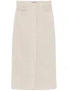 Lorena Antoniazzi Denim Midi Skirt In Neutrals