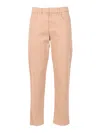 Lorena Antoniazzi Straight-leg Denim Pants With Mid-rise Waist In Pink