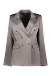 Lorena Antoniazzi Double Breasted Blazer In Turtledove