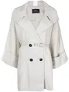 Lorena Antoniazzi Double-breasted Trench Coat In Brown