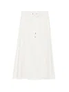 Lorena Antoniazzi Drawstring Midi Skirt In White