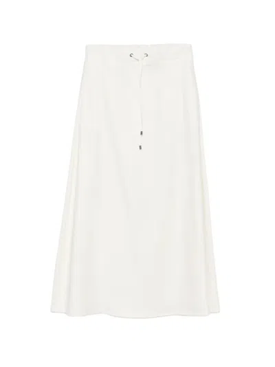 Lorena Antoniazzi Drawstring Midi Skirt In White