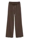Lorena Antoniazzi Chocolate Brown Drawstring Trousers In Braun