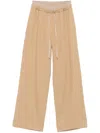 Lorena Antoniazzi Drawstring Trousers In Brown