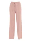 Lorena Antoniazzi Relaxed Fit Linen-blend Pants In Pink