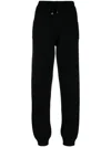 Lorena Antoniazzi Drawstring Waist Wool-blend Track Pant In Black
