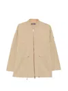Lorena Antoniazzi Drawstring Zip-up Jacket In Neutral