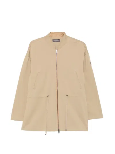Lorena Antoniazzi Drawstring Zip-up Jacket In Neutral
